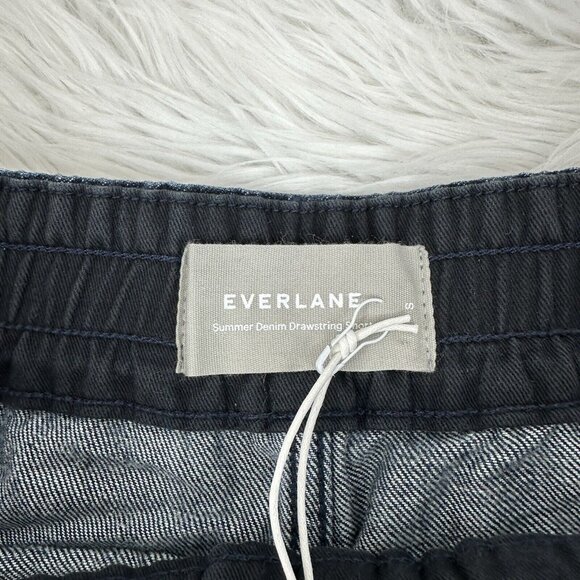 Everlane Women's NWT Dark Blue Painterly‎ Strokes The Denim Utility Shorts S/W28 - Picture 6 of 12